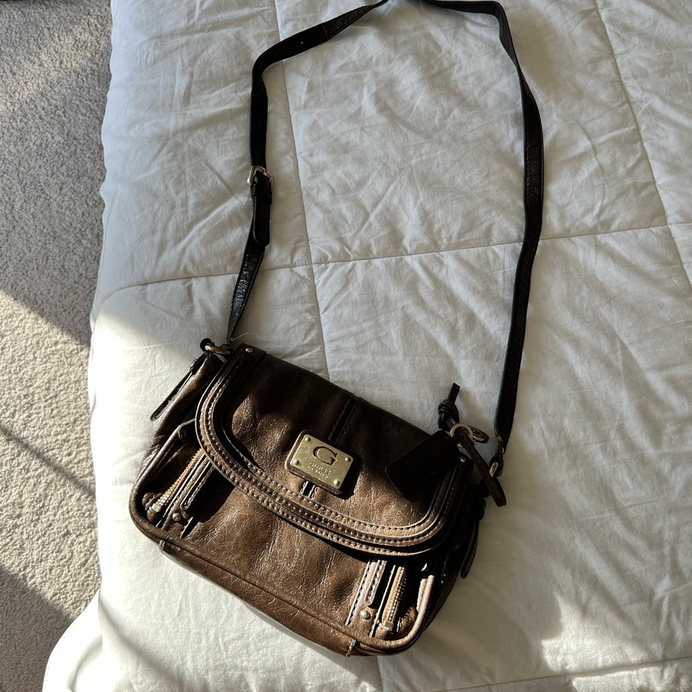 GUESS brown crossbody bag